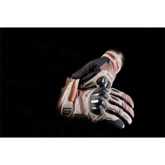 Gants adventure Five TFX3 EVO WP plus - Sable Marron Rouge