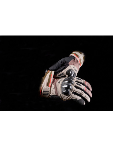 Gants adventure Five TFX3 EVO WP plus - Sable Marron Rouge