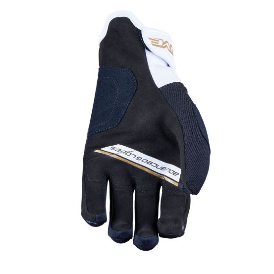 Gants moto enduro Five E3 EVO - Blanc Noir Or