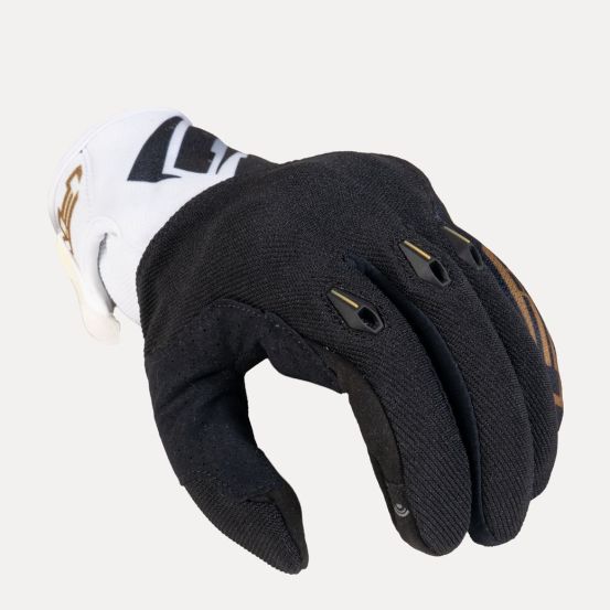 Gants moto enduro Five E3 EVO - Blanc Noir Or