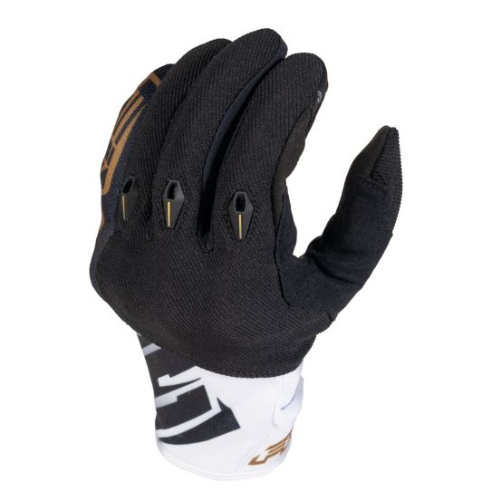 Gants moto enduro Five E3 EVO - Blanc Noir Or