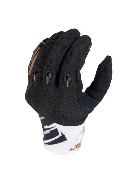 Gants moto enduro Five E3 EVO - Blanc Noir Or