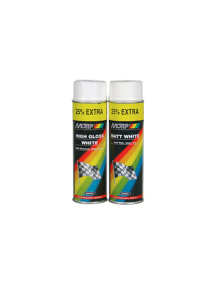 Bombe peinture Motip blanc mat 500 ml
