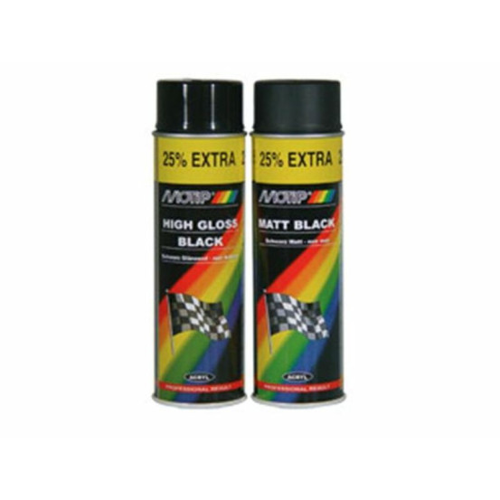 Bombe peinture Motip noir brillant 500 ml