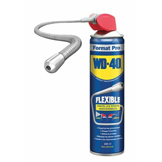 Spray WD40 dégrippant multi usages 600ml flexible