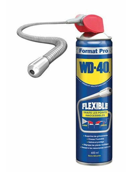 Spray WD40 dégrippant multi usages 600ml flexible