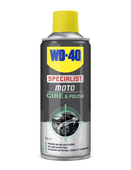 Spray WD40 Cire et Polish Spécialist moto 400ml