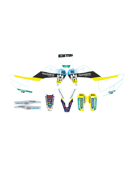Kit déco Réplica VRT 3AS 2019 Complet Husqvarna 125/250 CR 2006-2008