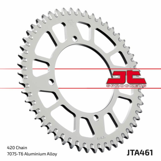 Couronne alu noire JT - Pas 420 - Nombre de dents au choix