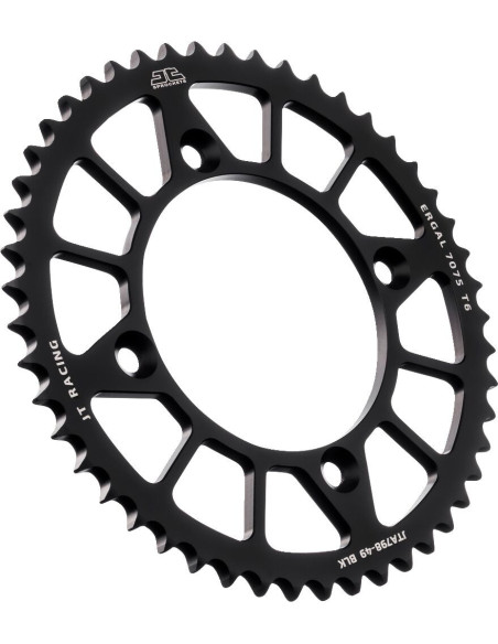 Couronne alu noire JT - Pas 428 - Nombre de dents au choix
