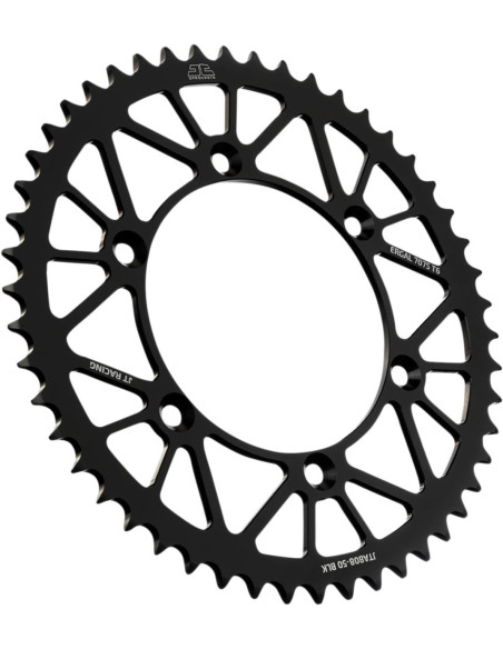 Couronne alu noire JT - Pas 520 - Nombre de dents au choix