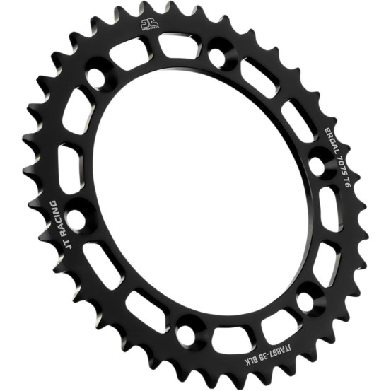 Couronne alu noire JT - Pas 520 - Nombre de dents au choix
