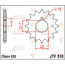 Pignon acier JT - Pas 630 - KAWASAKI 650 / 750 / 900cc