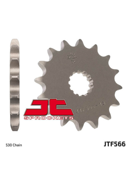 Pignon acier JT - Pas 530 - SUZUKI 600 / 650 / 750 / 1100cc YAMAHA 350cc