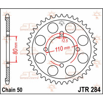 Couronne acier JT - Pas 530 - Nombre de dents au choix
