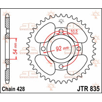 Couronne acier JT - Pas 428 - Nombre de dents au choix