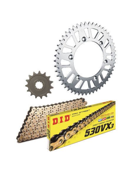 Kit chaine 530 acier DID - HONDA 1000 CB R 2008-2014
