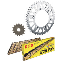 Kit chaine 525 acier DID - KAWASAKI 1000 Z 2003-2006- 2010-2014