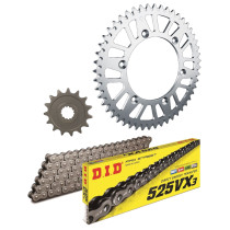 Kit chaine 525 acier DID - SUZUKI 750 GSX-R 1998-1999