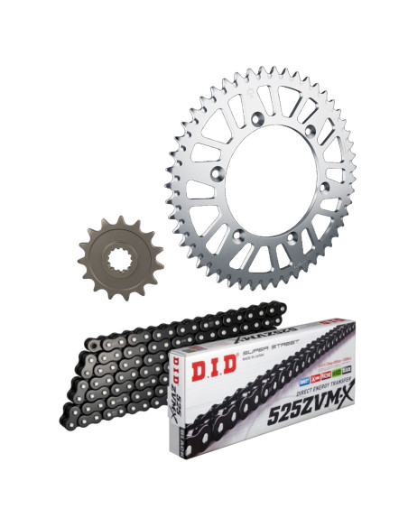 Kit chaine 525 acier DID standard - SUZUKI 750 GSX-R 2011-2014