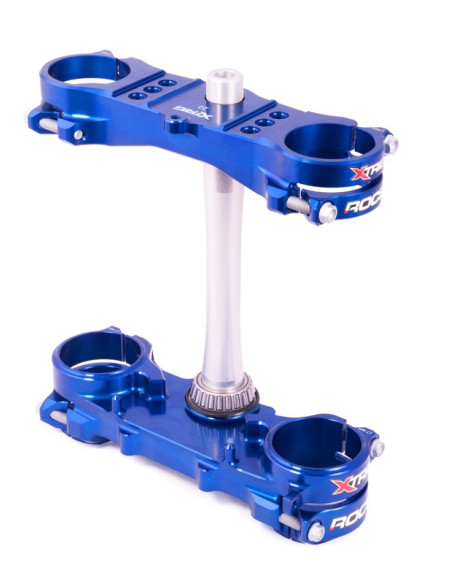 Té de fourche bleu ROCS XTRIG Yamaha 250 YZF 2012-2020 450 YZF 2010-2015 2018-2020 OFFSET 22