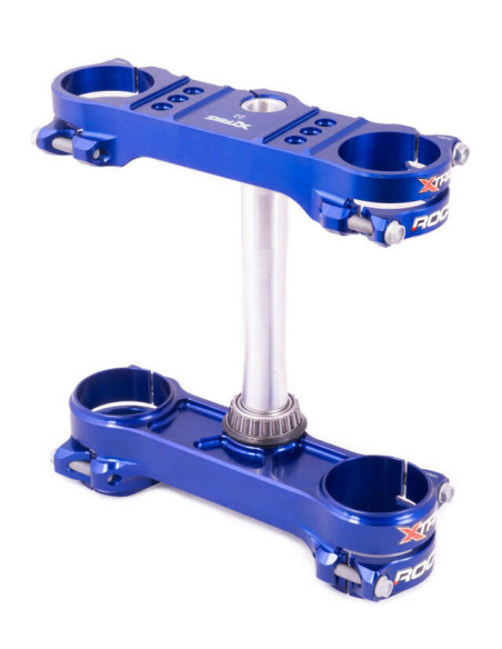 Té de fourche bleu ROCS XTRIG pour fourche WP Sherco 125 SE-R 2017-2019 250/300/450 SE-R/SE-F 2014-2019 OFFSET 22