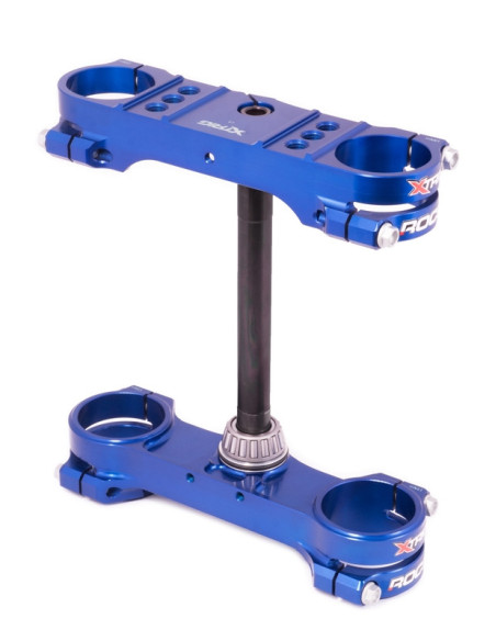 Té de fourche bleu ROCS XTRIG pour fourche Kayaba Sherco 125 SE-R 2020 250/300/450 SE-R/SE-F 2019-2020 OFFSET 22