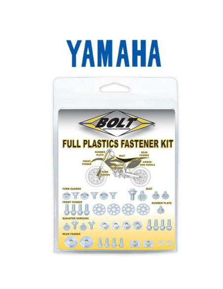 Kit vis plastiques BOLT Yamaha 250 YZF 2019-2026 / 450 YZF 2018-2021