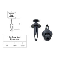 Kit rivet plastique M6 BOLT (Par 10)