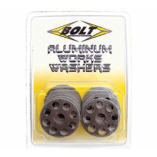 Kit rondelle perçée aluminium BOLT (Par 10) Int 6mm Ext 25mm