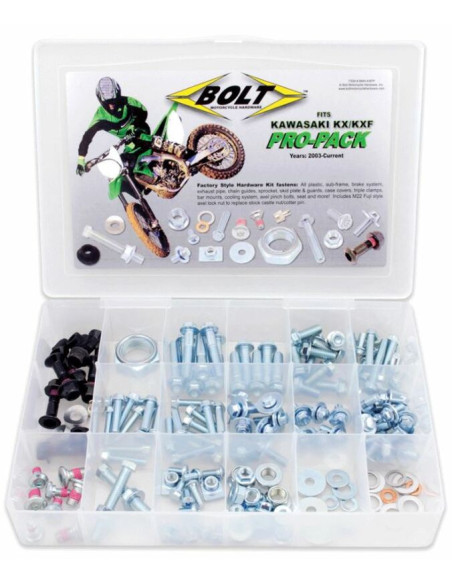 Coffret de vis Pro Pack BOLT - KAWASAKI KX / KX-F