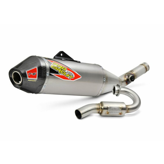 Ligne complète inox carbone Pro Circuit T-6 Kawasaki 250 KX-F 2017-2018
