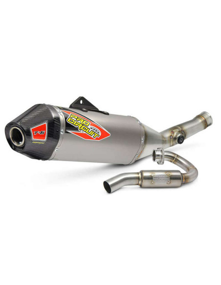 Ligne d'échappement PRO CIRCUIT T-6 titane carbone Kawasaki 450 KXF 2019-2020