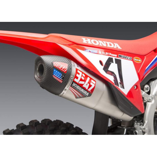 Silencieux YOSHIMURA RS12 Signature Series Inox/Carbone - Honda CRF250R/RX