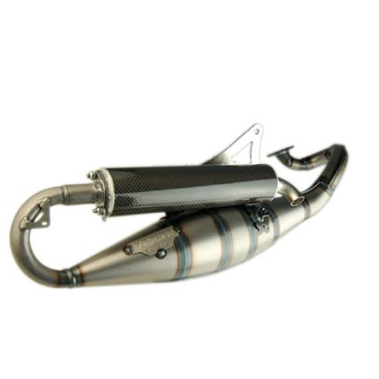 Pot d'échappement YASUNI R Minarelli horizontal MBK/Yamaha/Aprilia carbone