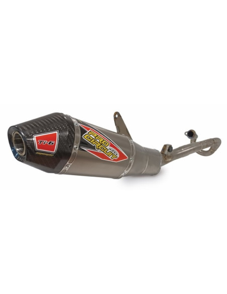 Ligne échappement Pro circuit TI-6 Honda 250 CRF-R 2022-2024 Titane embout Carbone