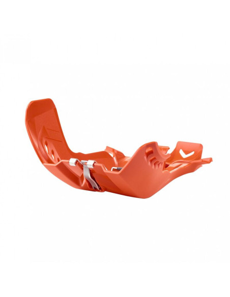 Sabot - Orange - POLISPORT Fortress avec protection de bielette KTM SX EXC Husqvarna TC TE 2019-2022