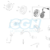 Allumage scooter scooter origine Peugeot Kisbee / Django 4T 2010-2017