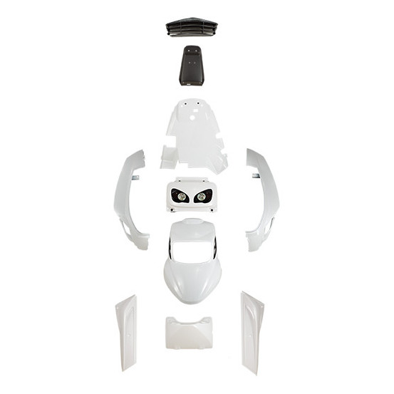 Kit Carenages MBK 50 Booster 2004 - Blanc Brillant Origine 4 Pièces