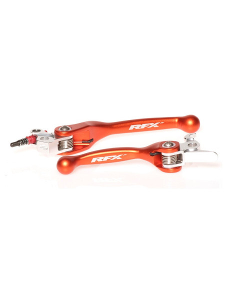 Ensemble de leviers retournables forgés RFX Race Orange KTM freins Brembo - embrayages Magura