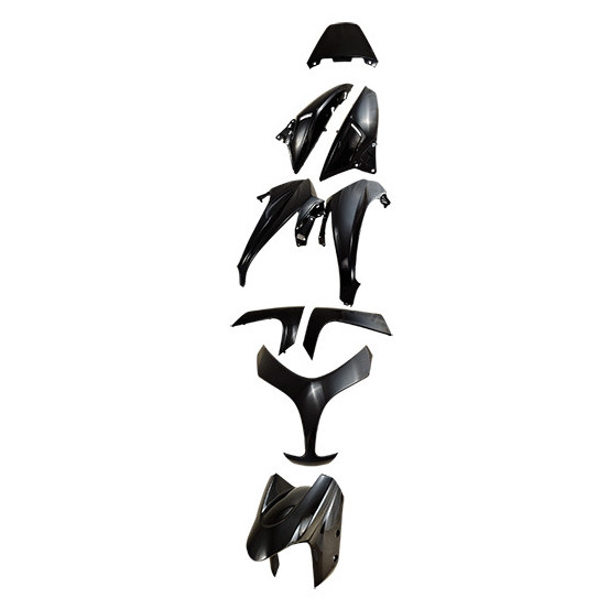 Kit carénages maxiscooter Yamaha 500 TMax 2008-2011 Noir brillant (9 pièces)