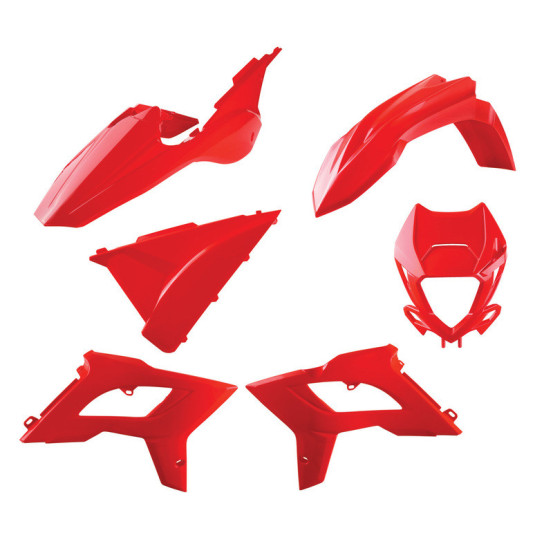 Kit plastique - Rouge - POLISPORT Restylé Beta RR 2T-4T 2018-2019