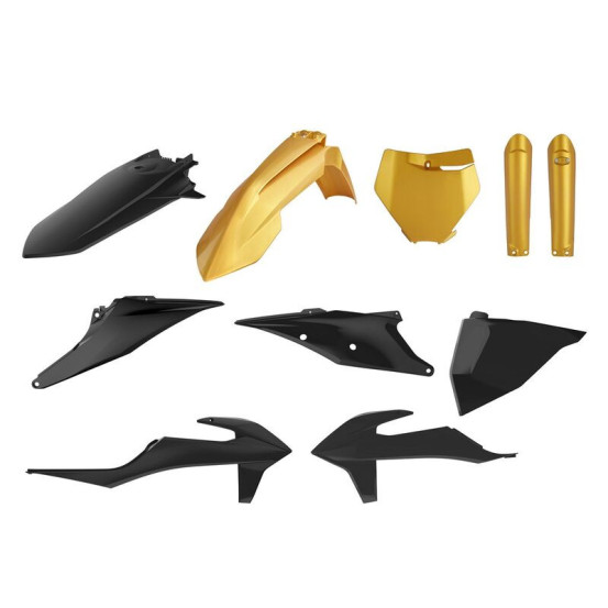 Kit plastique - Noir - POLISPORT Metal Flow or- KTM SX SX-F 2019-2022