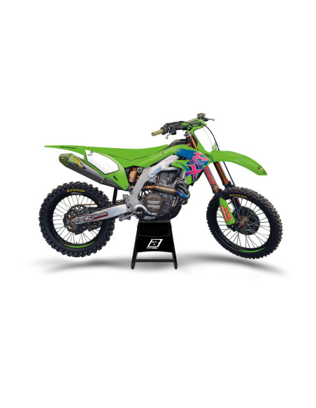 Kit déco avec housse de selle BLACKBIRD Retro Kawasaki 125/250 KX