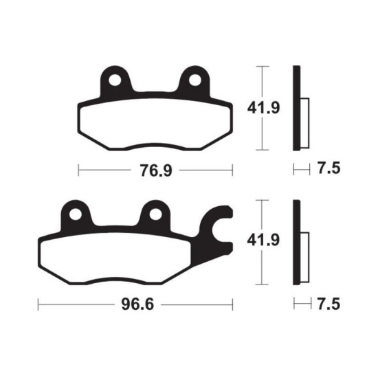 Plaquettes de frein avant TECNIUM MF 455