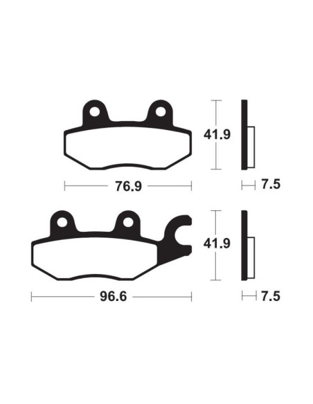 Plaquettes de frein avant TECNIUM MF 455