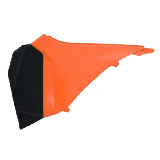 Cache Boite à air gauche - Noir Orange - RACETECH KTM SX/SXF 2011-2012 EXC/EXCF 2012-2013