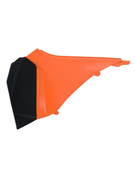 Cache Boite à air gauche - Noir Orange - RACETECH KTM SX/SXF 2011-2012 EXC/EXCF 2012-2013