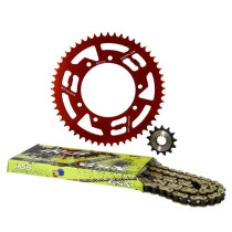 Kit chaine aluminium 13x53 DOPPLER Rieju MRT / Peugeot XP6 / XP7 Cross / MBK X-Limit / RS3 Rouge
