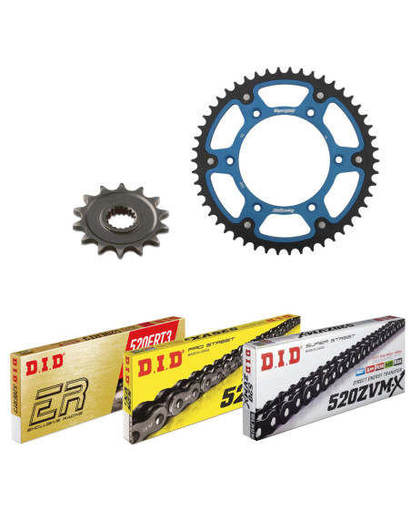 Kit chaine 520 Stealth DID-SUPERSPROX - YAMAHA 450 YZ-F 2018-19 - Type de chaine au choix